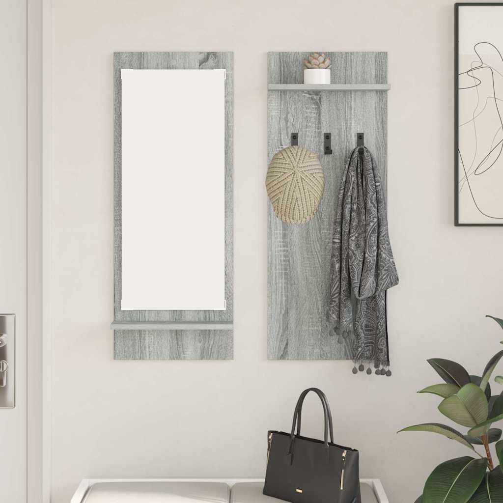vidaXL Wandmontierter nachttisch Graues Sonoma 70 x 10 x 90 cm