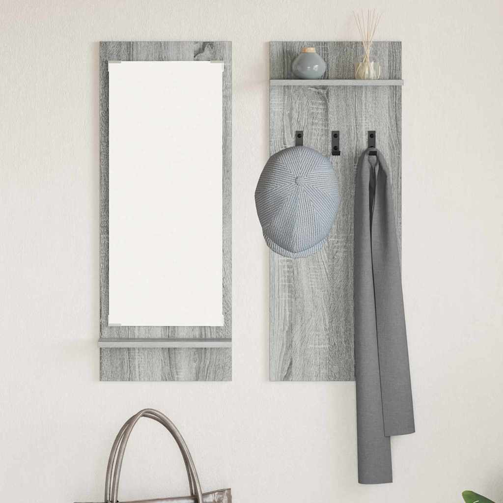 vidaXL Wandmontierter nachttisch Graues Sonoma 70 x 10 x 90 cm