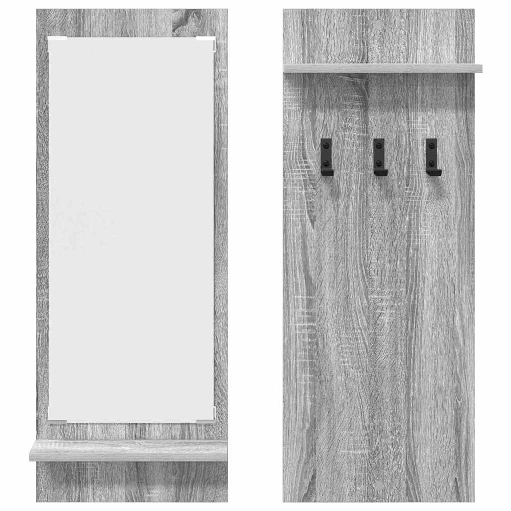 vidaXL Wandmontierter nachttisch Graues Sonoma 70 x 10 x 90 cm