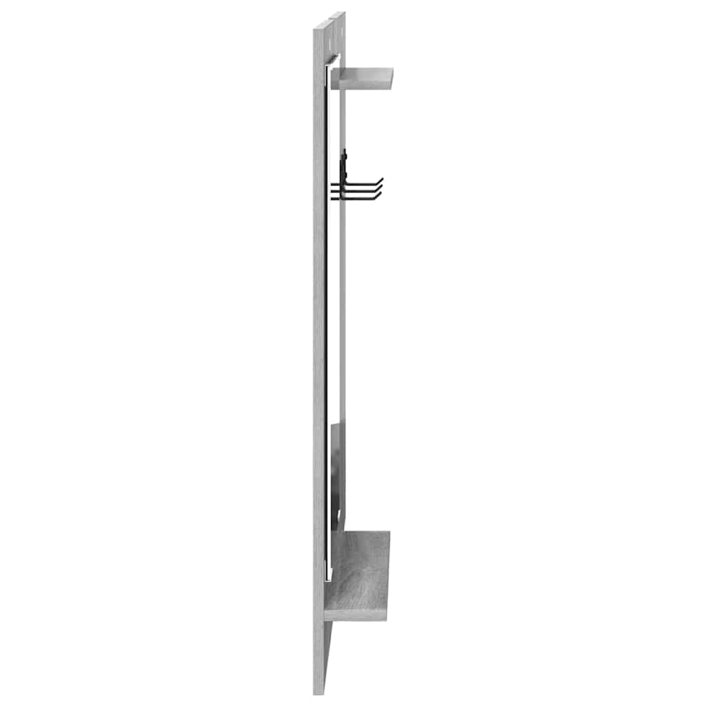 vidaXL Wandmontierter nachttisch Graues Sonoma 70 x 10 x 90 cm