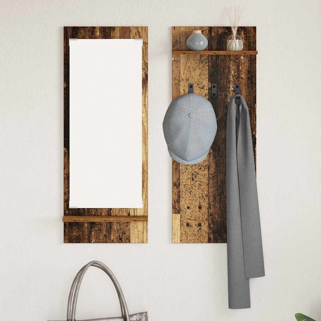 vidaXL Wandmontierter nachttisch Altholz 70 x 10 x 90 cm Holzwerkstoff