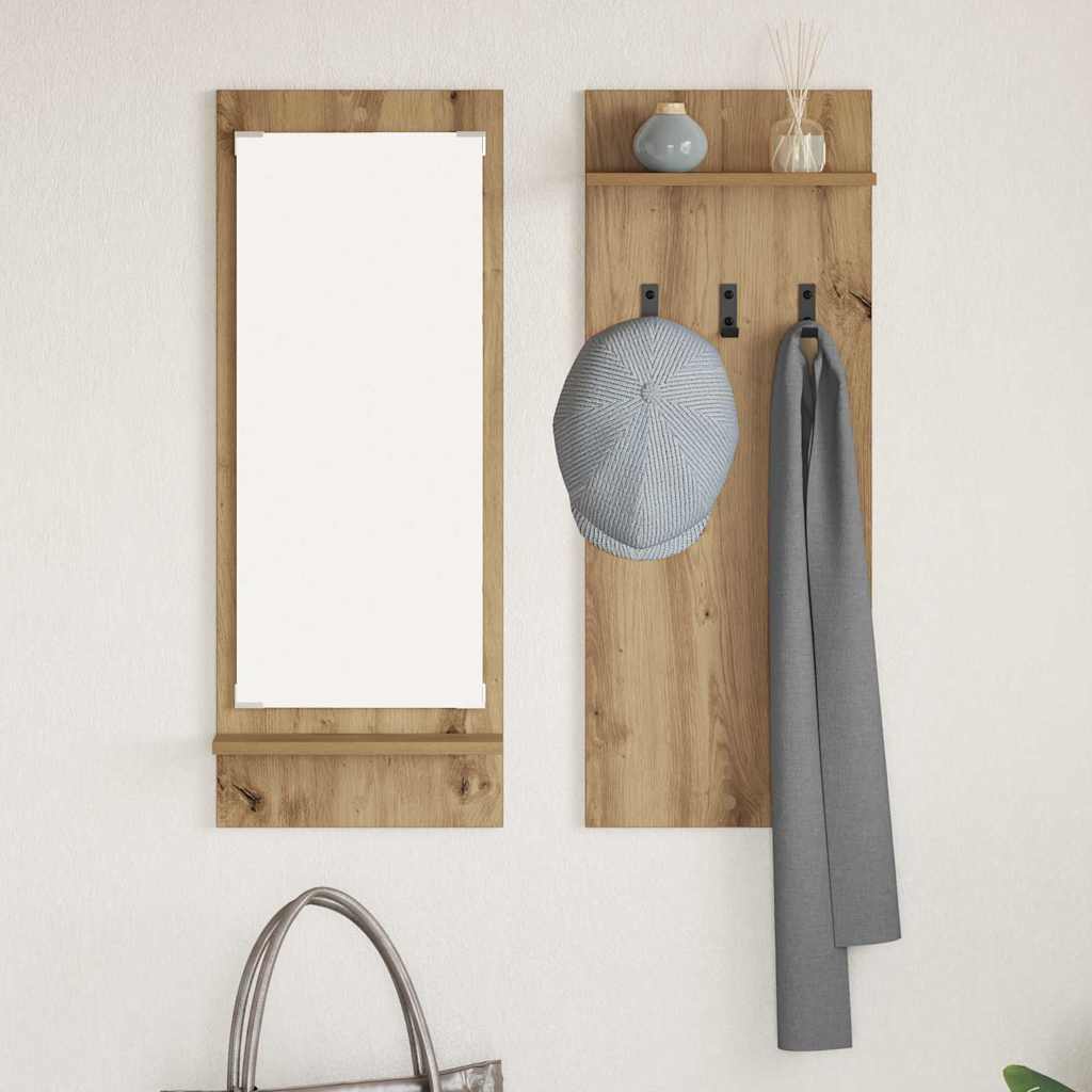 vidaXL Wandmontierter nachttisch Artisan-Eiche 70 x 10 x 90 cm
