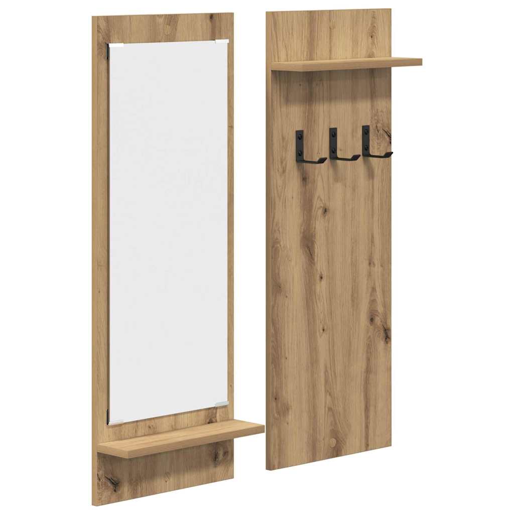 vidaXL Wandmontierter nachttisch Artisan-Eiche 70 x 10 x 90 cm
