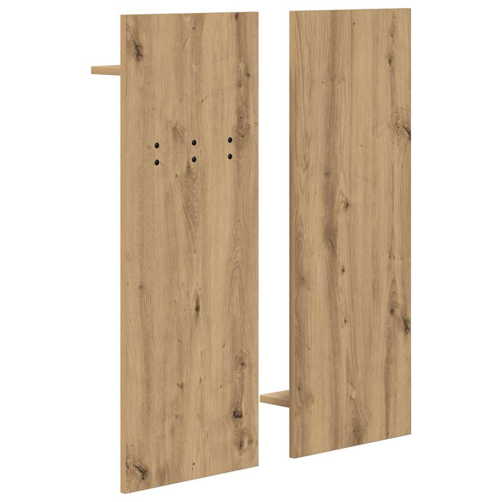 vidaXL Wandmontierter nachttisch Artisan-Eiche 70 x 10 x 90 cm