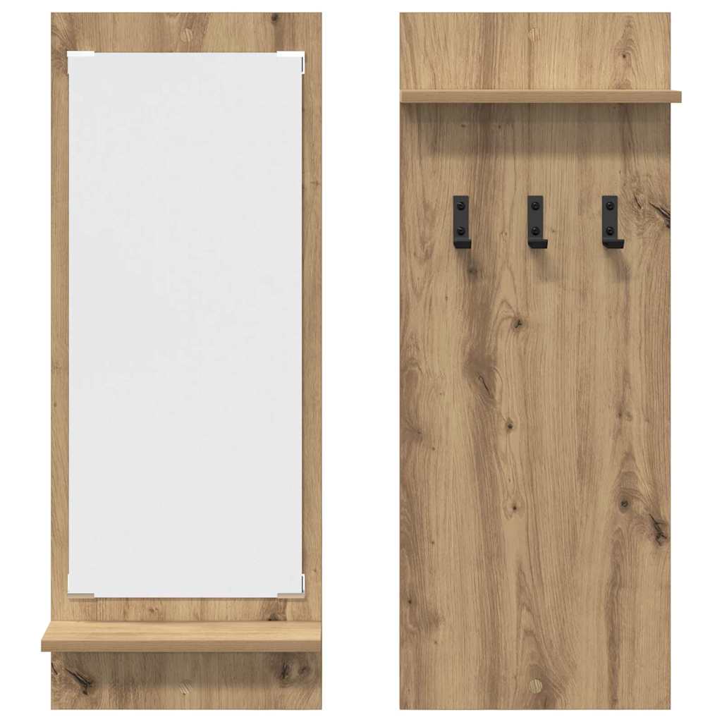 vidaXL Wandmontierter nachttisch Artisan-Eiche 70 x 10 x 90 cm