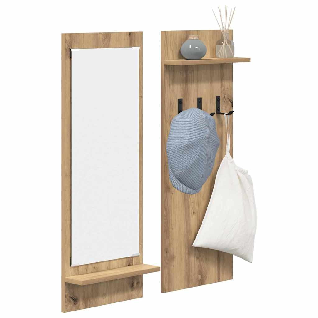 vidaXL Wandmontierter nachttisch Artisan-Eiche 70 x 10 x 90 cm