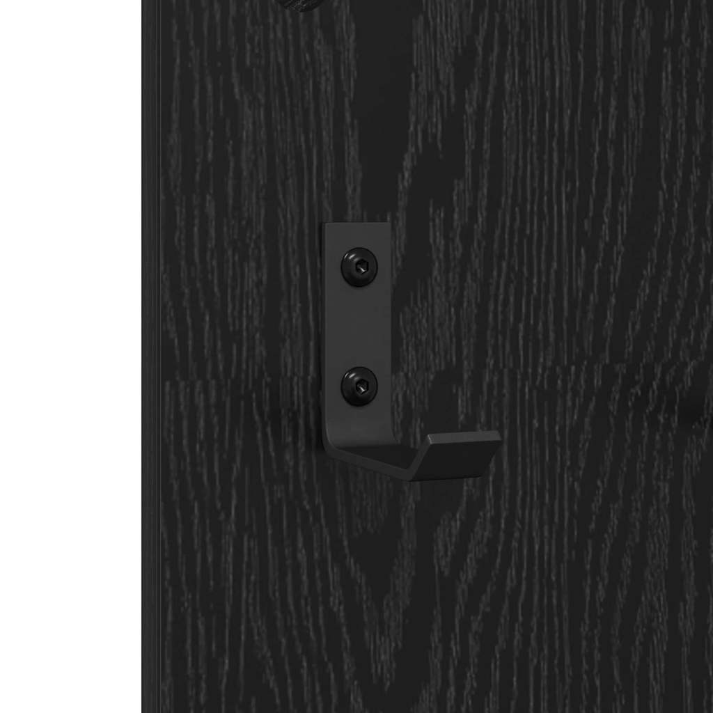 vidaXL Wandmontierter nachttisch Schwarz Eichen-Optik 96 x 1,5 x 90 cm