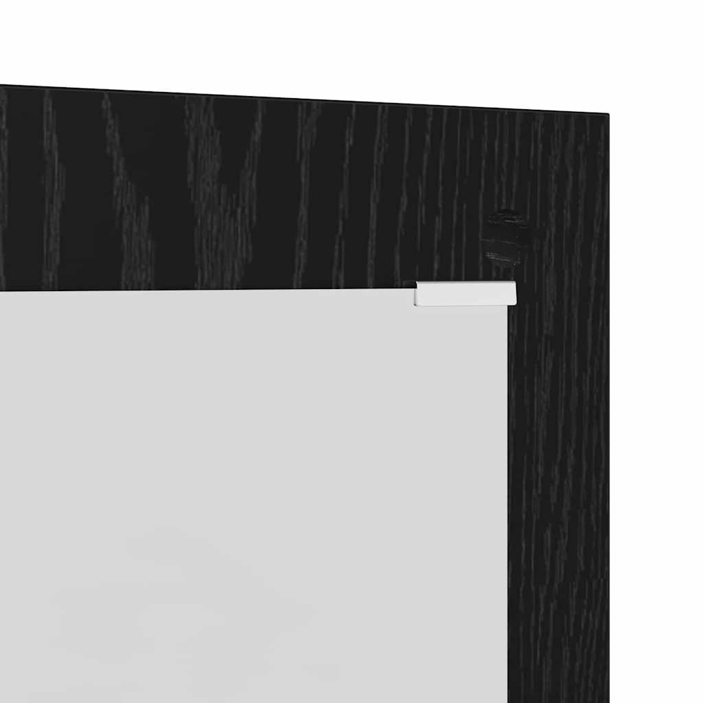 vidaXL Wandmontierter nachttisch Schwarz Eichen-Optik 96 x 1,5 x 90 cm