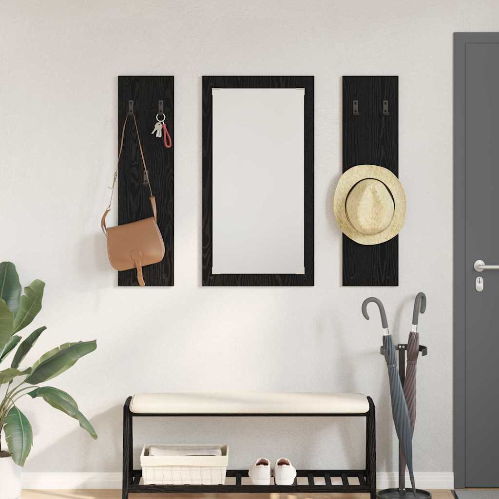 vidaXL Wandmontierter nachttisch Schwarz Eichen-Optik 96 x 1,5 x 90 cm