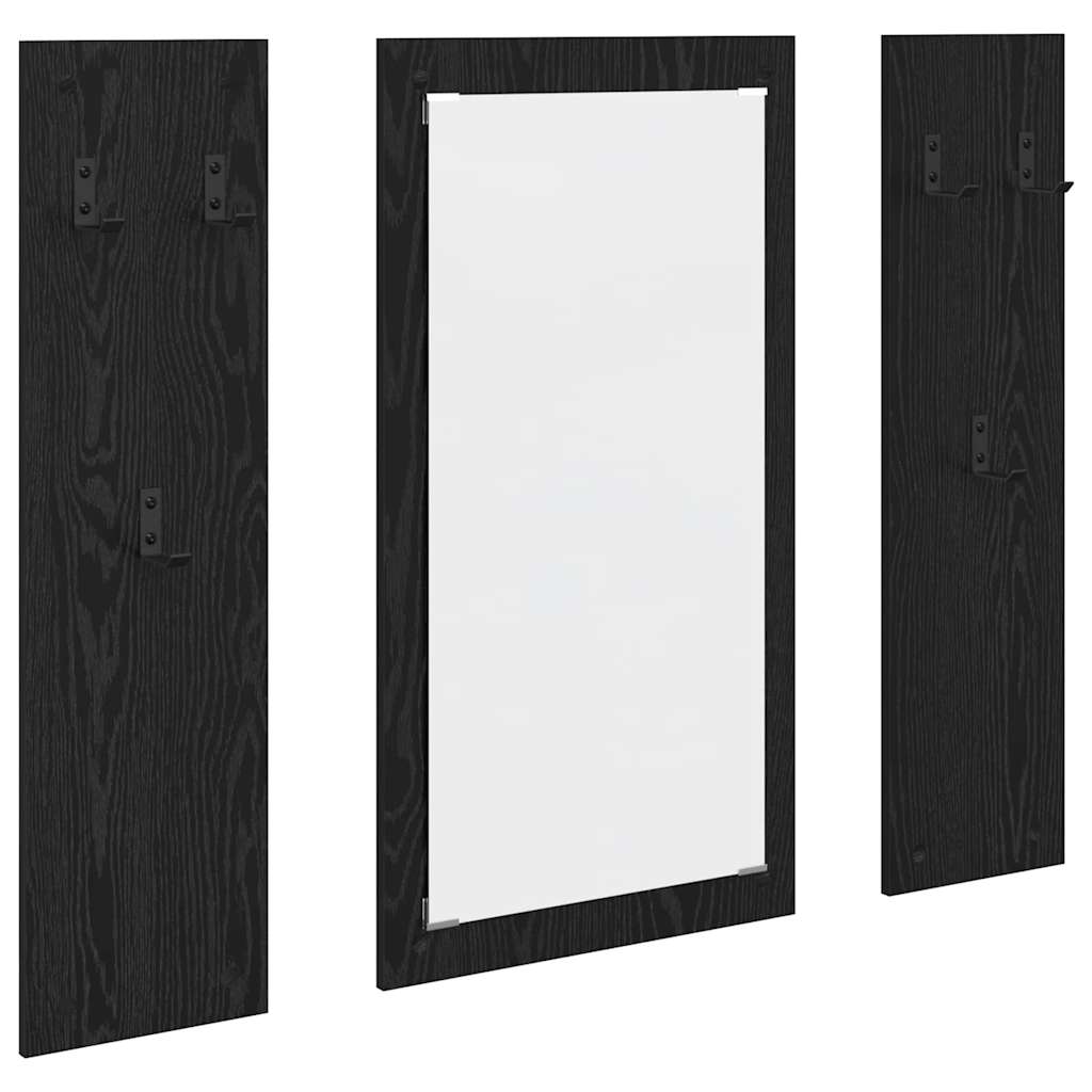 vidaXL Wandmontierter nachttisch Schwarz Eichen-Optik 96 x 1,5 x 90 cm