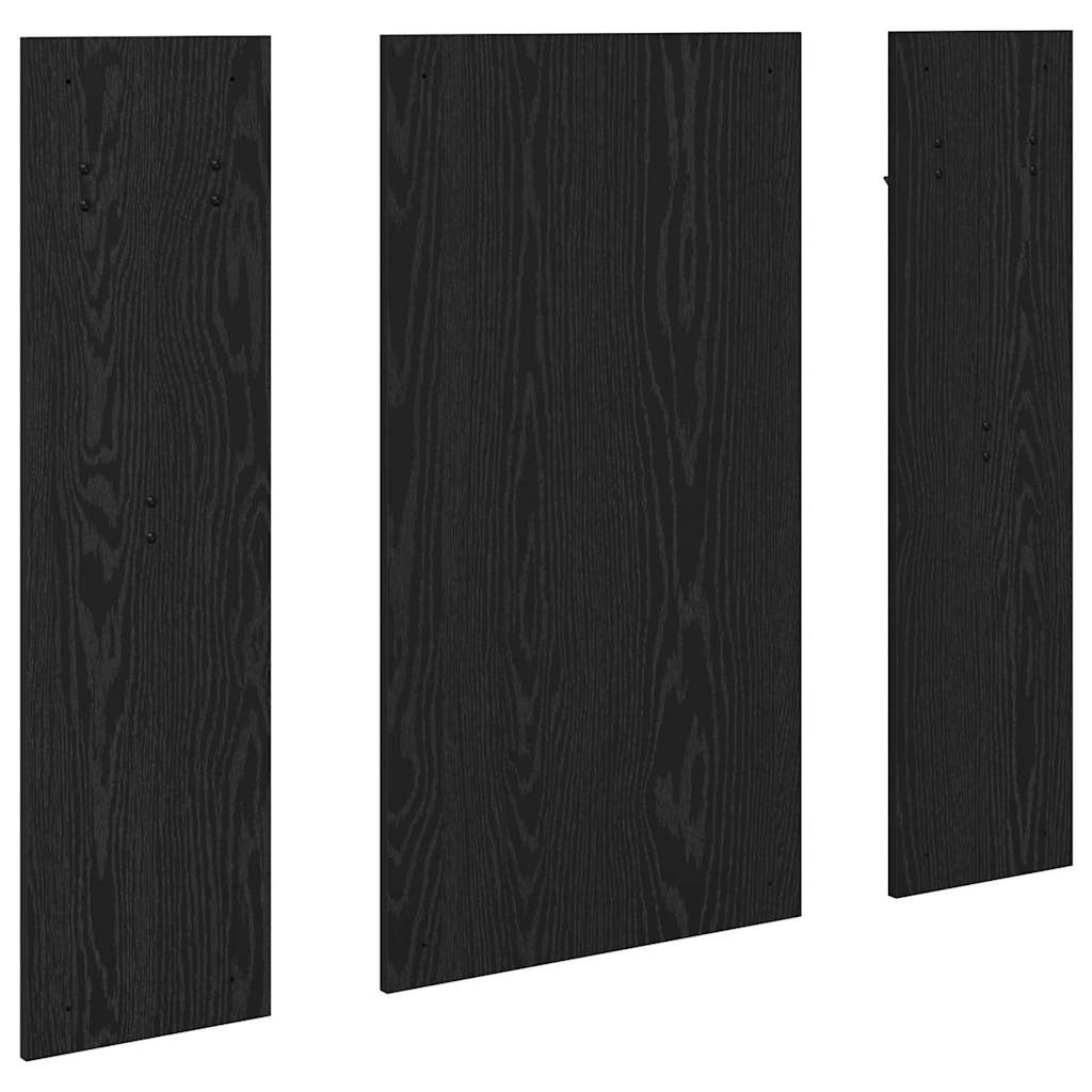 vidaXL Wandmontierter nachttisch Schwarz Eichen-Optik 96 x 1,5 x 90 cm