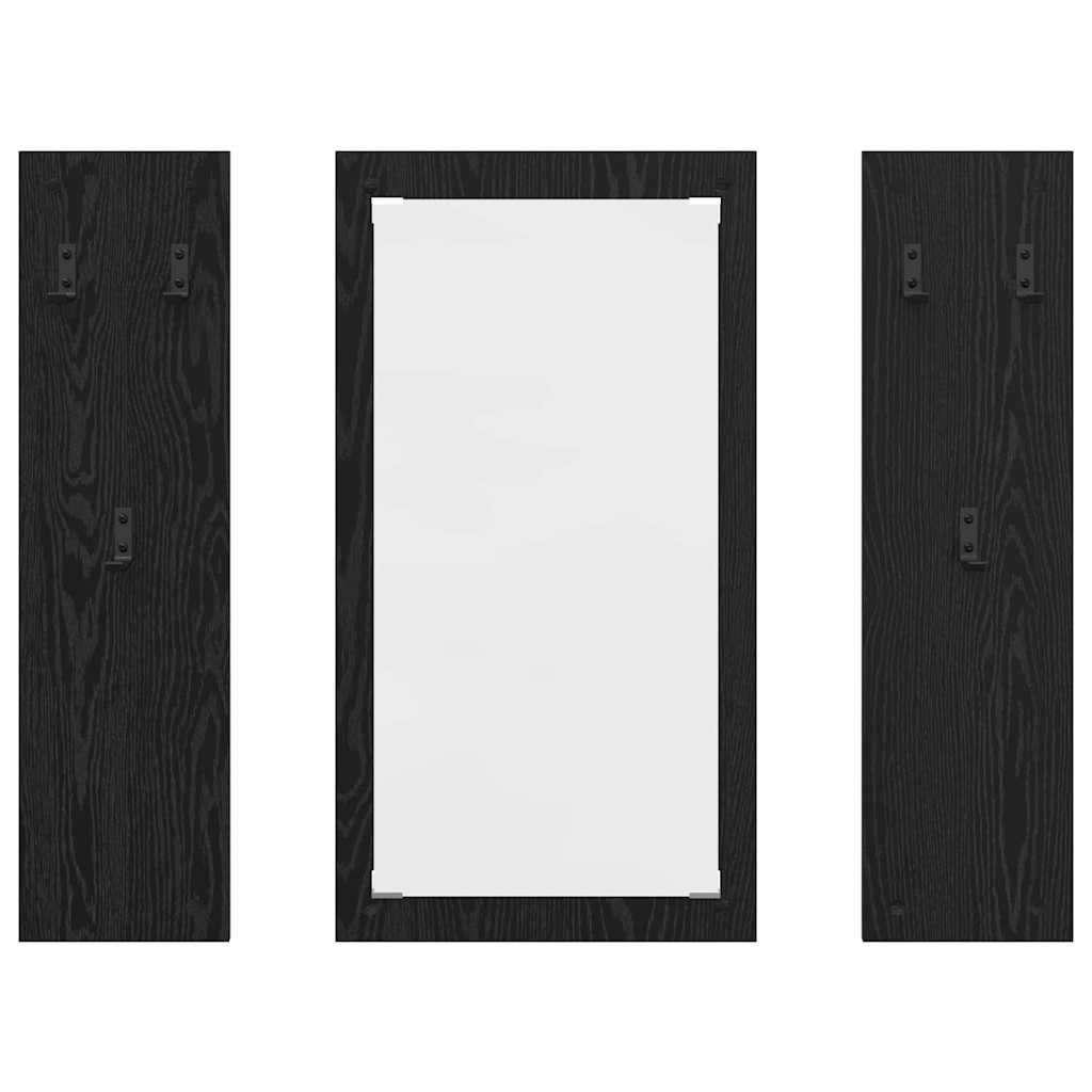 vidaXL Wandmontierter nachttisch Schwarz Eichen-Optik 96 x 1,5 x 90 cm