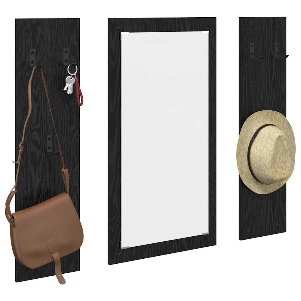 vidaXL Wandmontierter nachttisch Schwarz Eichen-Optik 96 x 1,5 x 90 cm