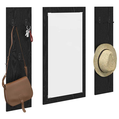 vidaXL Wandmontierter nachttisch Schwarz Eichen-Optik 96 x 1,5 x 90 cm