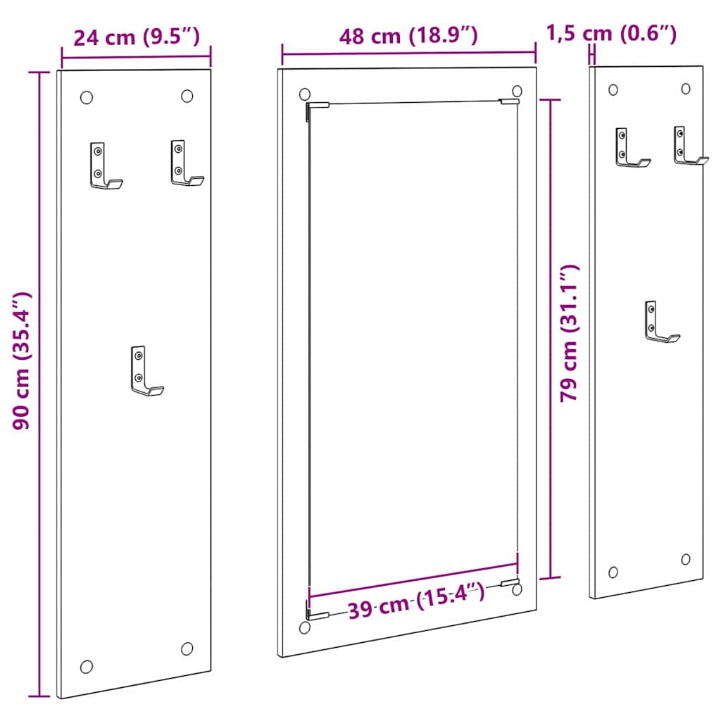 Wandmontierter nachttisch Beton Grau 96 x 1,5 x 90 cm