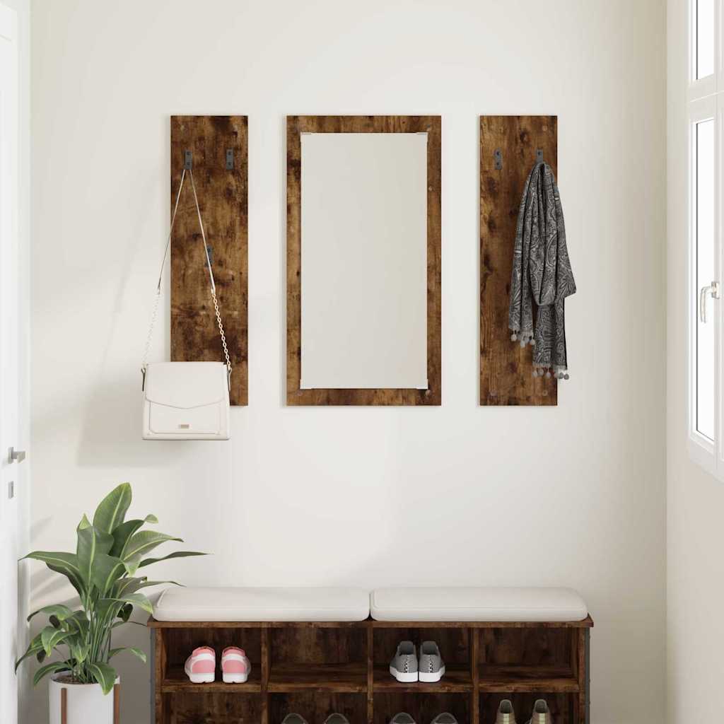 vidaXL Wandmontierter nachttisch Geräucherte Eiche 96 x 1,5 x 90 cm