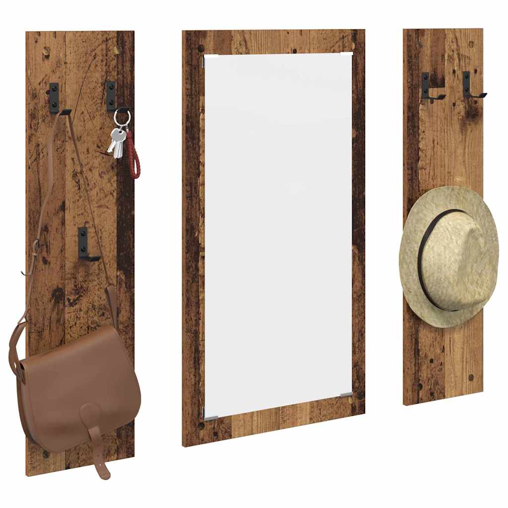 vidaXL Wandmontierter nachttisch Wandmontiert Altholz 96 x 1,5 x 90 cm