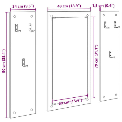 vidaXL Wandmontierter nachttisch Wandmontiert Altholz 96 x 1,5 x 90 cm
