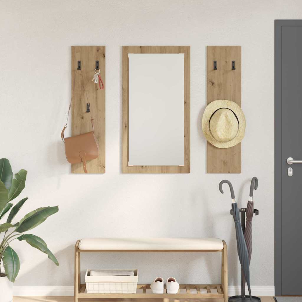 vidaXL Wandmontierter nachttisch Artisan-Eiche 96 x 1,5 x 90 cm