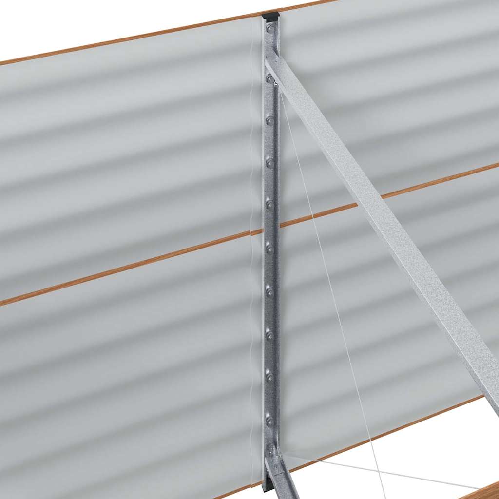 vidaXL Hochbeet Braun 400 x 80 x 81 cm Stahl