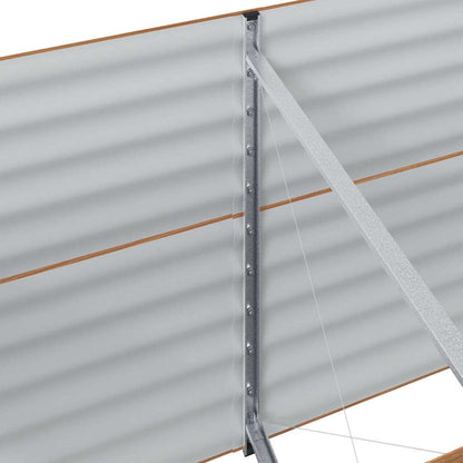 vidaXL Hochbeet Braun 400 x 80 x 81 cm Stahl