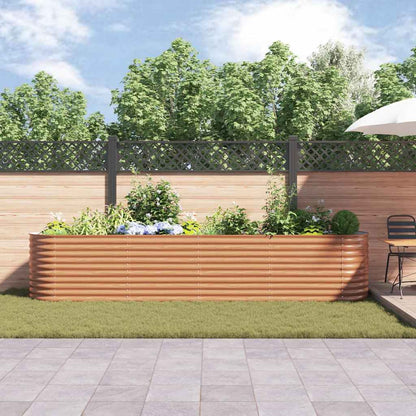 vidaXL Hochbeet Braun 400 x 80 x 81 cm Stahl