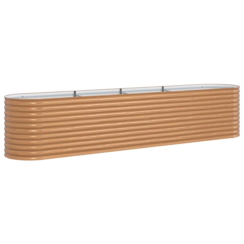 vidaXL Hochbeet Braun 400 x 80 x 81 cm Stahl