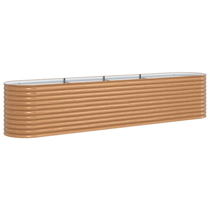 vidaXL Hochbeet Braun 400 x 80 x 81 cm Stahl