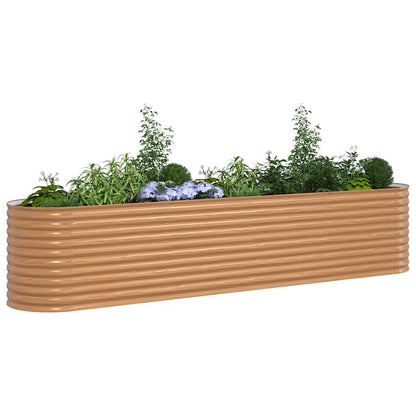 vidaXL Hochbeet Braun 400 x 80 x 81 cm Stahl