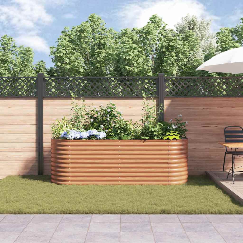 vidaXL Hochbeet Braun 240 x 80 x 81 cm Stahl