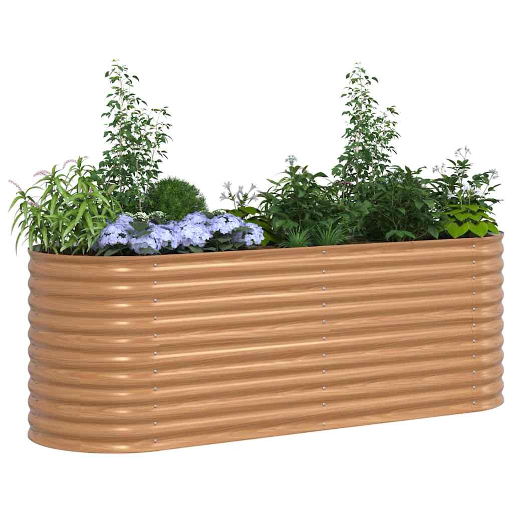 vidaXL Hochbeet Braun 240 x 80 x 81 cm Stahl