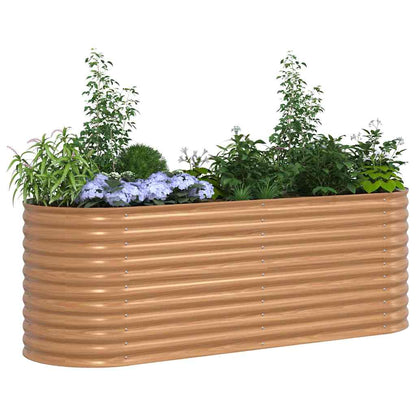 vidaXL Hochbeet Braun 240 x 80 x 81 cm Stahl