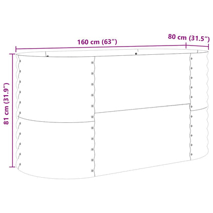 vidaXL Hochbeet Braun 160 x 80 x 81 cm Stahl