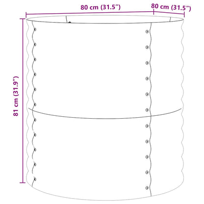 vidaXL Hochbeet Braun 80 x 80 x 81 cm Stahl