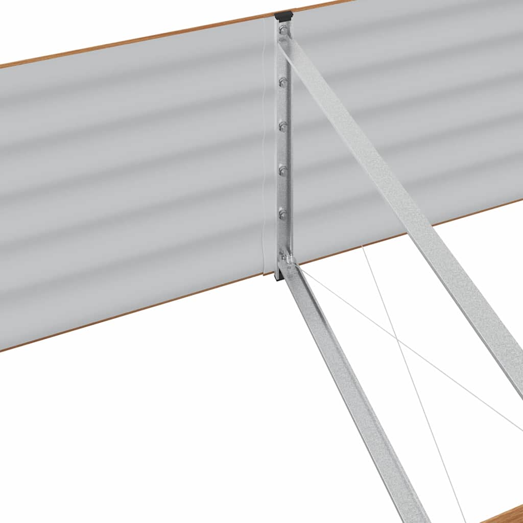vidaXL Hochbeet Braun 320 x 80 x 44 cm Stahl