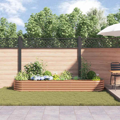 vidaXL Hochbeet Braun 320 x 80 x 44 cm Stahl