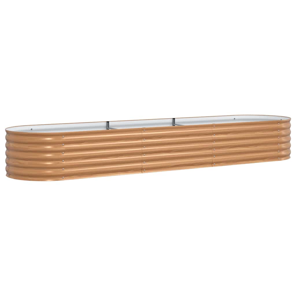 vidaXL Hochbeet Braun 320 x 80 x 44 cm Stahl