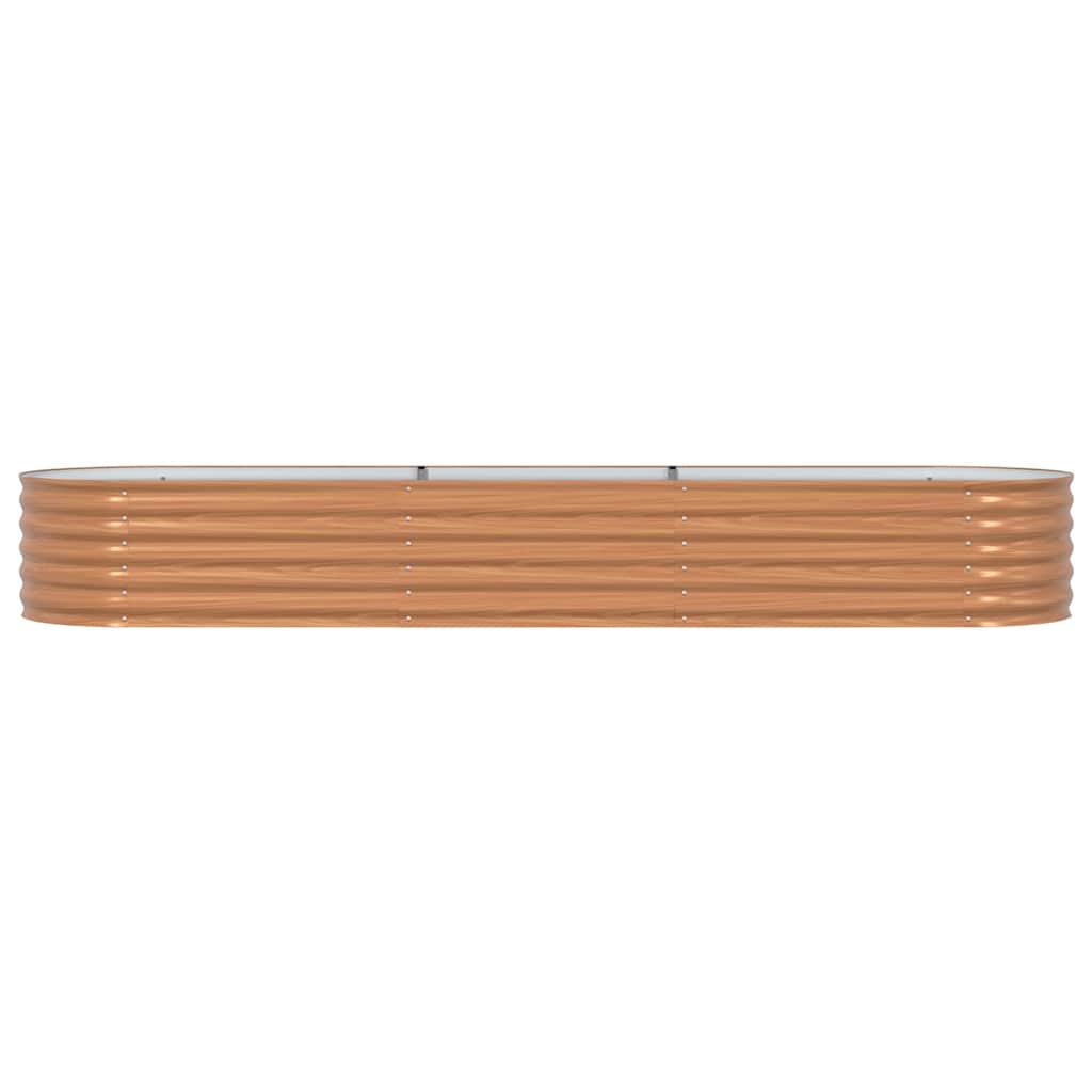 vidaXL Hochbeet Braun 320 x 80 x 44 cm Stahl