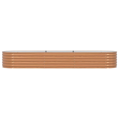 vidaXL Hochbeet Braun 320 x 80 x 44 cm Stahl