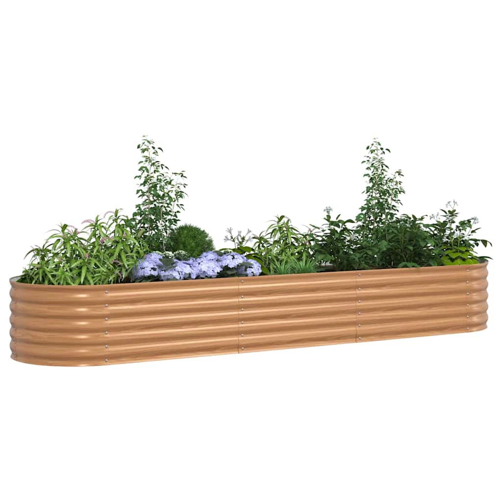 vidaXL Hochbeet Braun 320 x 80 x 44 cm Stahl