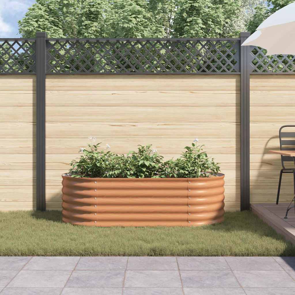 vidaXL Hochbeet Braun 160 x 80 x 44 cm Stahl