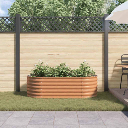vidaXL Hochbeet Braun 160 x 80 x 44 cm Stahl