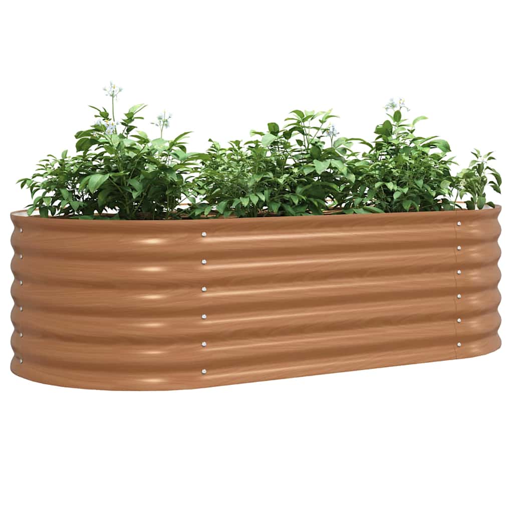 vidaXL Hochbeet Braun 160 x 80 x 44 cm Stahl