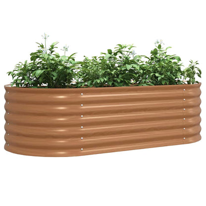 vidaXL Hochbeet Braun 160 x 80 x 44 cm Stahl
