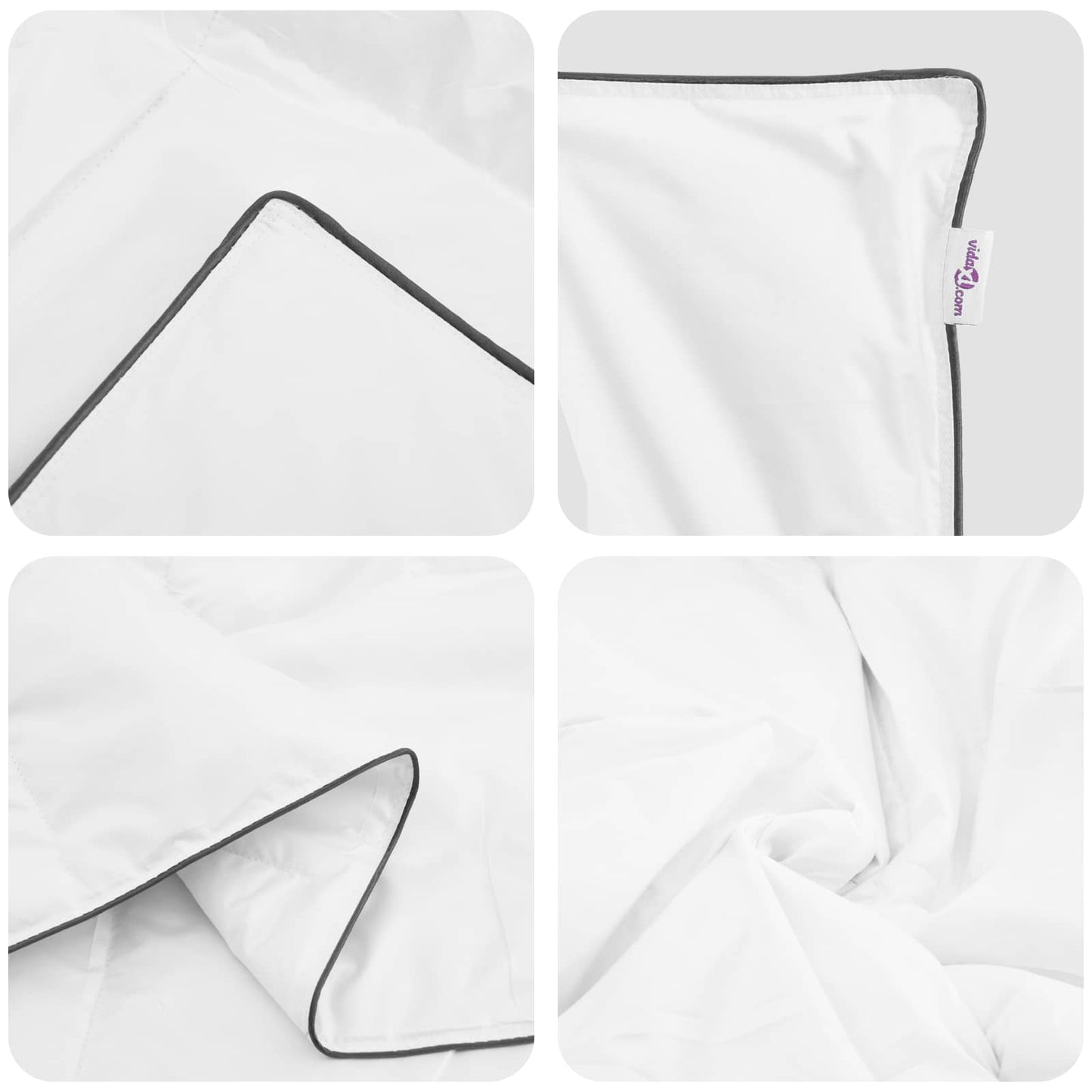 vidaXL Winterbettdecke mit Kissen 2 pcs Weiß Daunenfeder