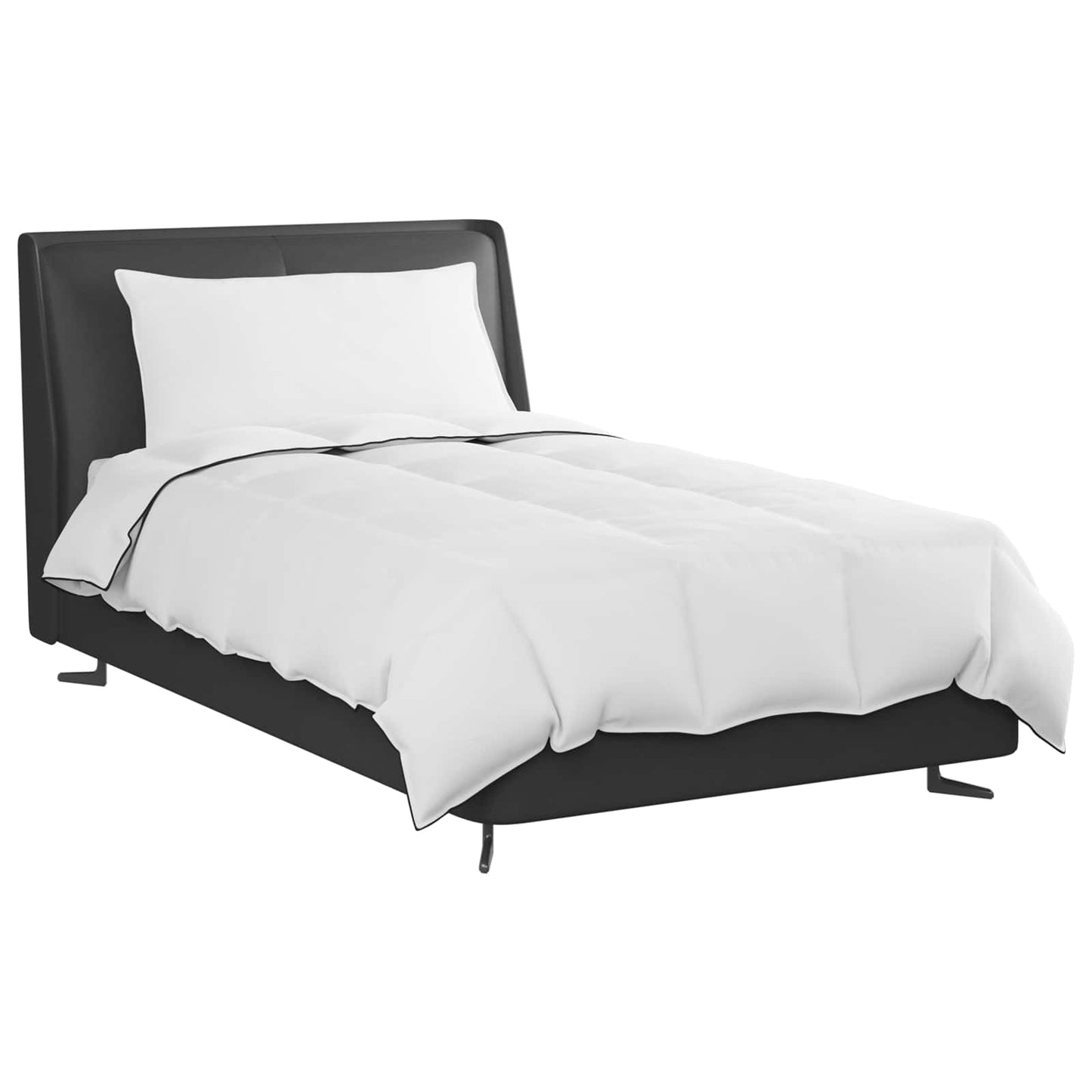 vidaXL Winterbettdecke mit Kissen 2 pcs Weiß Daunenfeder