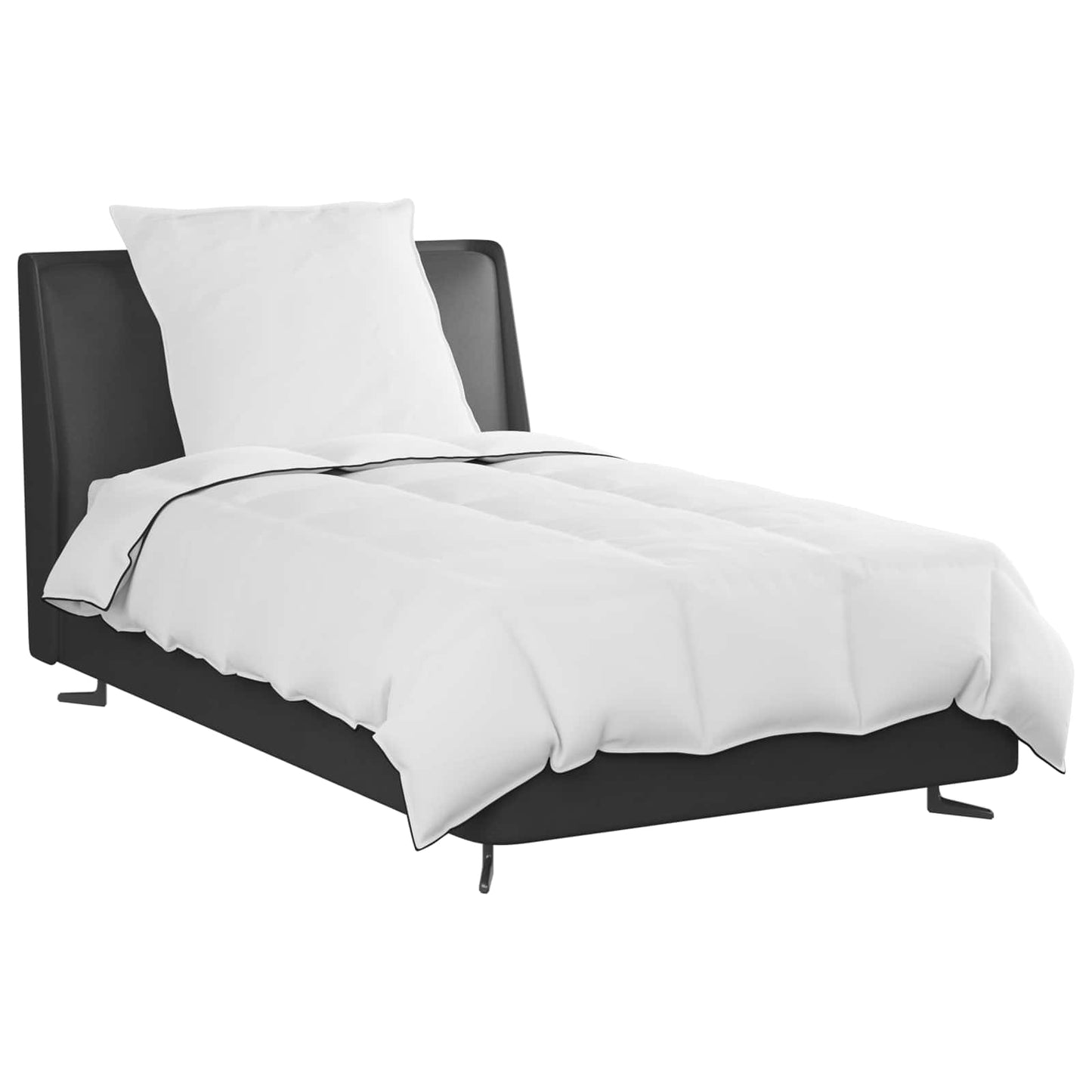 vidaXL Winterbettdecke mit Kissen 2 pcs Weiß Daunenfeder