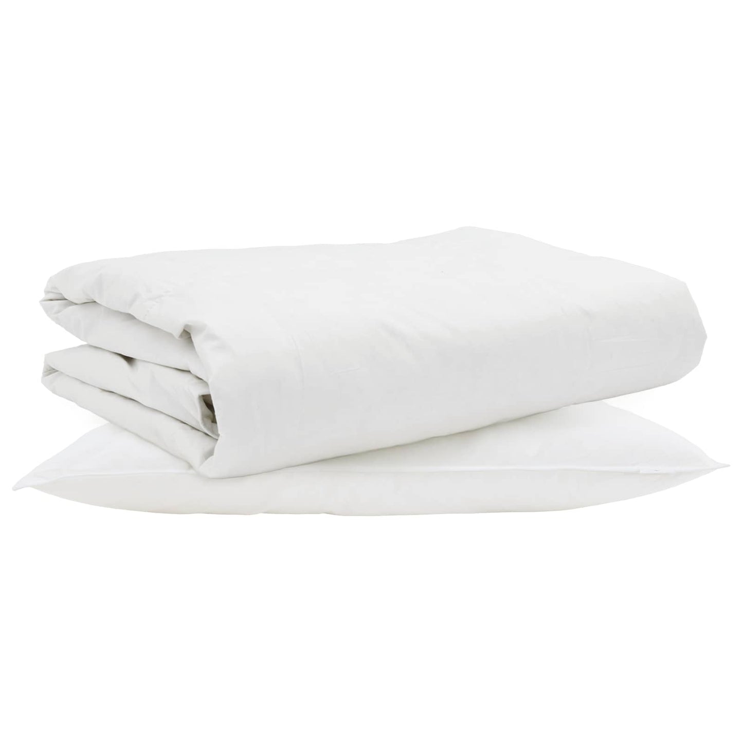 vidaXL Sommerdecke mit Kissen 2 pcs Weiß Daunenfeder