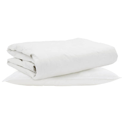 vidaXL Sommerdecke mit Kissen 2 pcs Weiß Daunenfeder