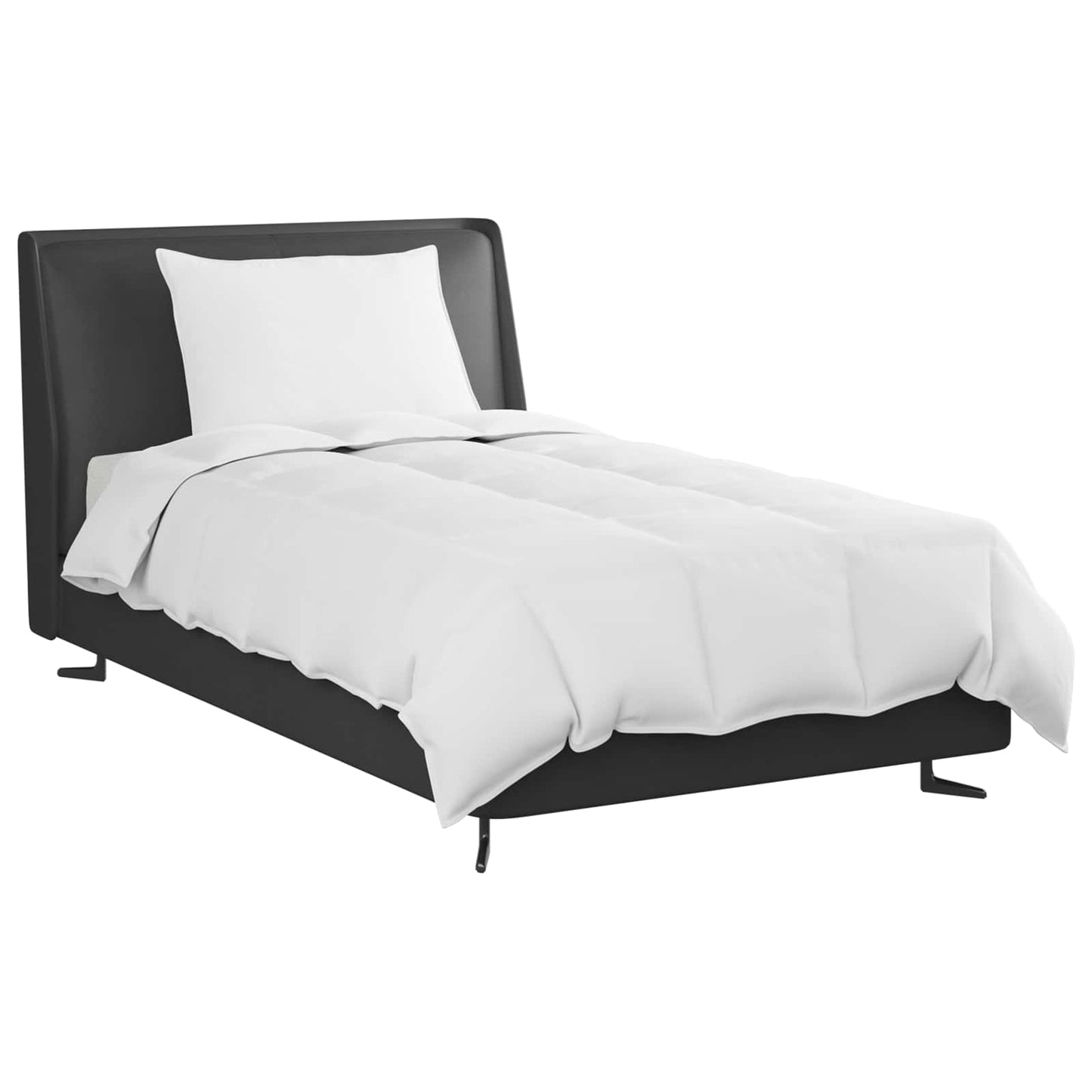 vidaXL Sommerdecke mit Kissen 2 pcs Weiß Daunenfeder